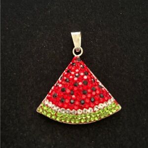 925 Sterling Silver Watermelon pendant